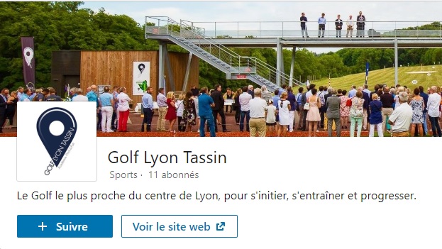 Page Linked In du Golf Lyon Tassin