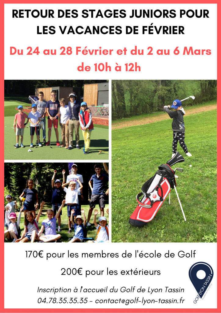 stages enfants de golf sur Lyon Tassin